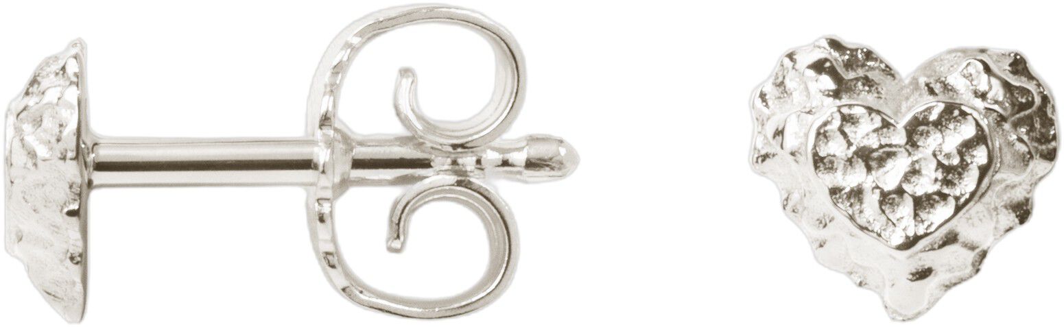 Sparkly Heart Stud Earrings