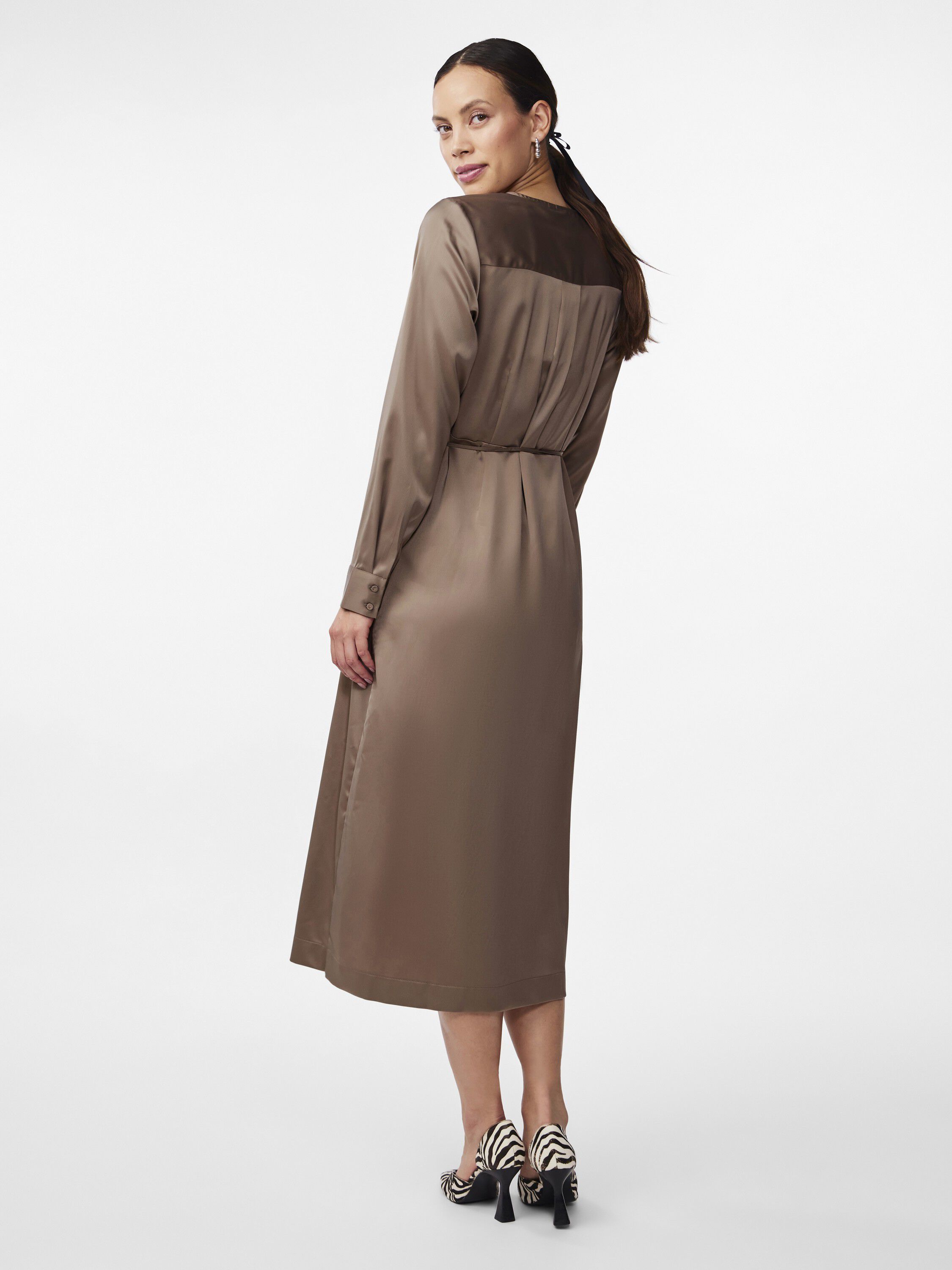 YASPELLA LS WRAP MIDI DRESS S. NOOS