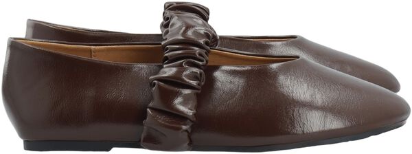 BIALUNA Scrunchie Ballet Flat Faux Leather