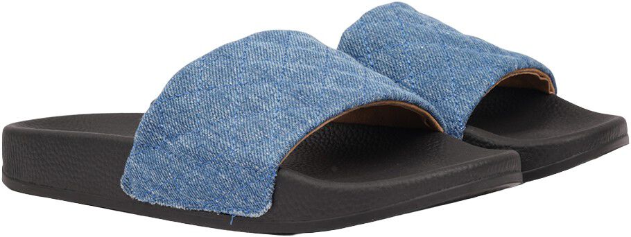 LA BOCA - QUILTED DENIM SLIDES