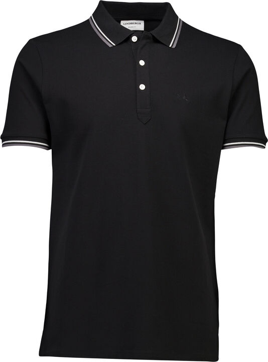 Polo shirt w. contrast piping
