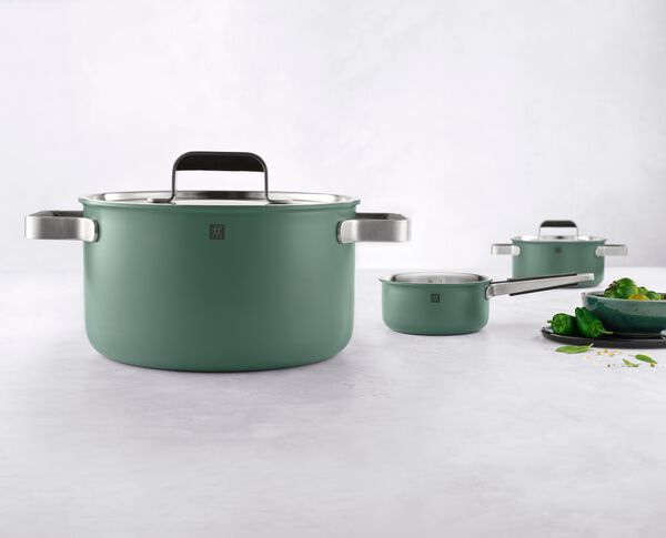 Gryde- og pandesæt, 3-dele, 18/10 rustfrit stål