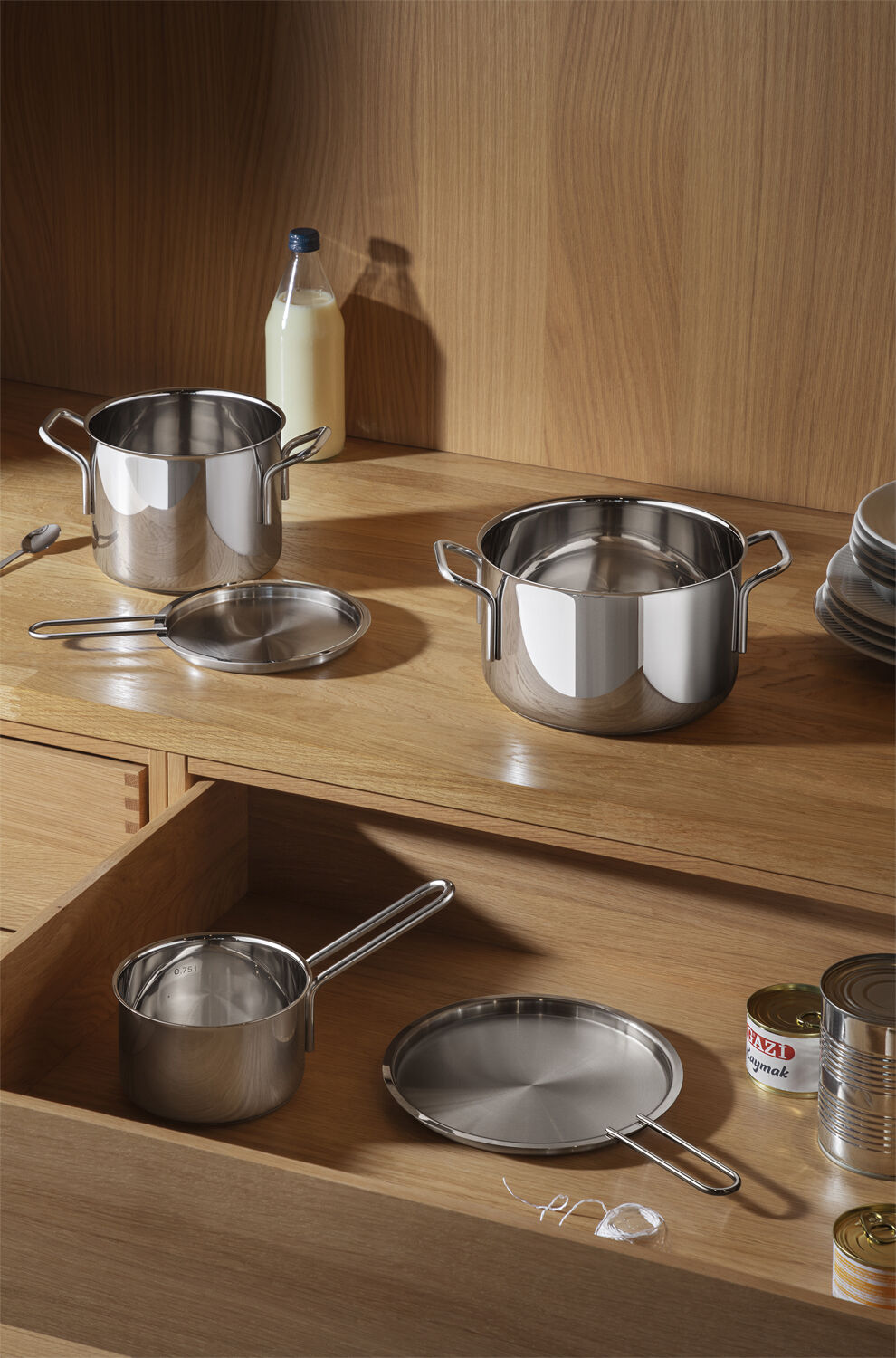 Stainless Steel Grydes&aelig;t 3 stk. 1,1 l 2,2 l 3,6 l