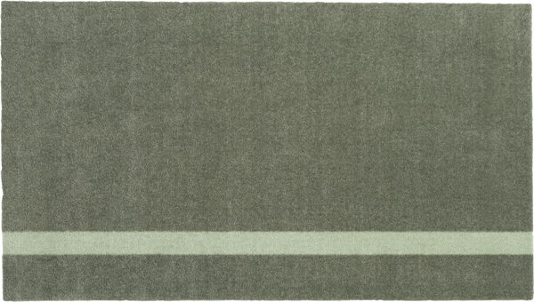 Løber, 67x120 cm, stripe vertical lysgrøn/støvet grøn