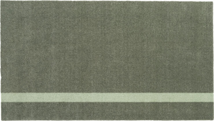 Løber, 67x120 cm, stripe vertical lysgrøn/støvet grøn