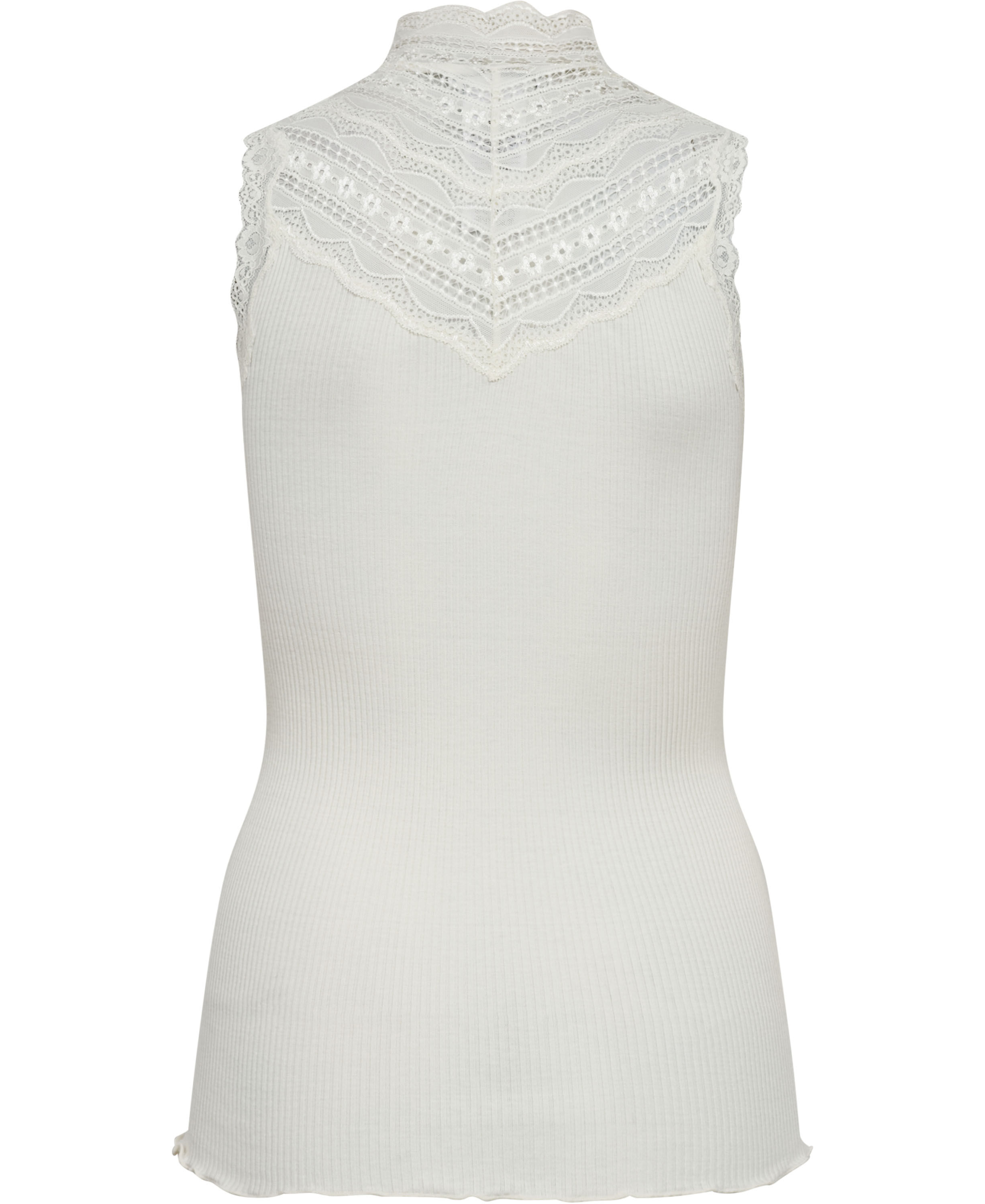 RWBenita Silk SL Turtleneck Lace Top