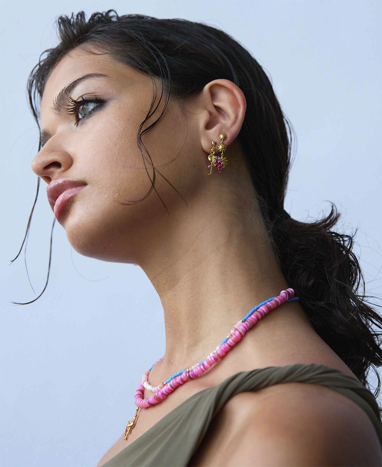 Pink flamingo halsk&aelig;de