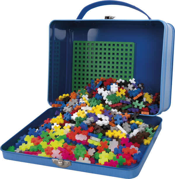 Plus Plus kuffert metal blå