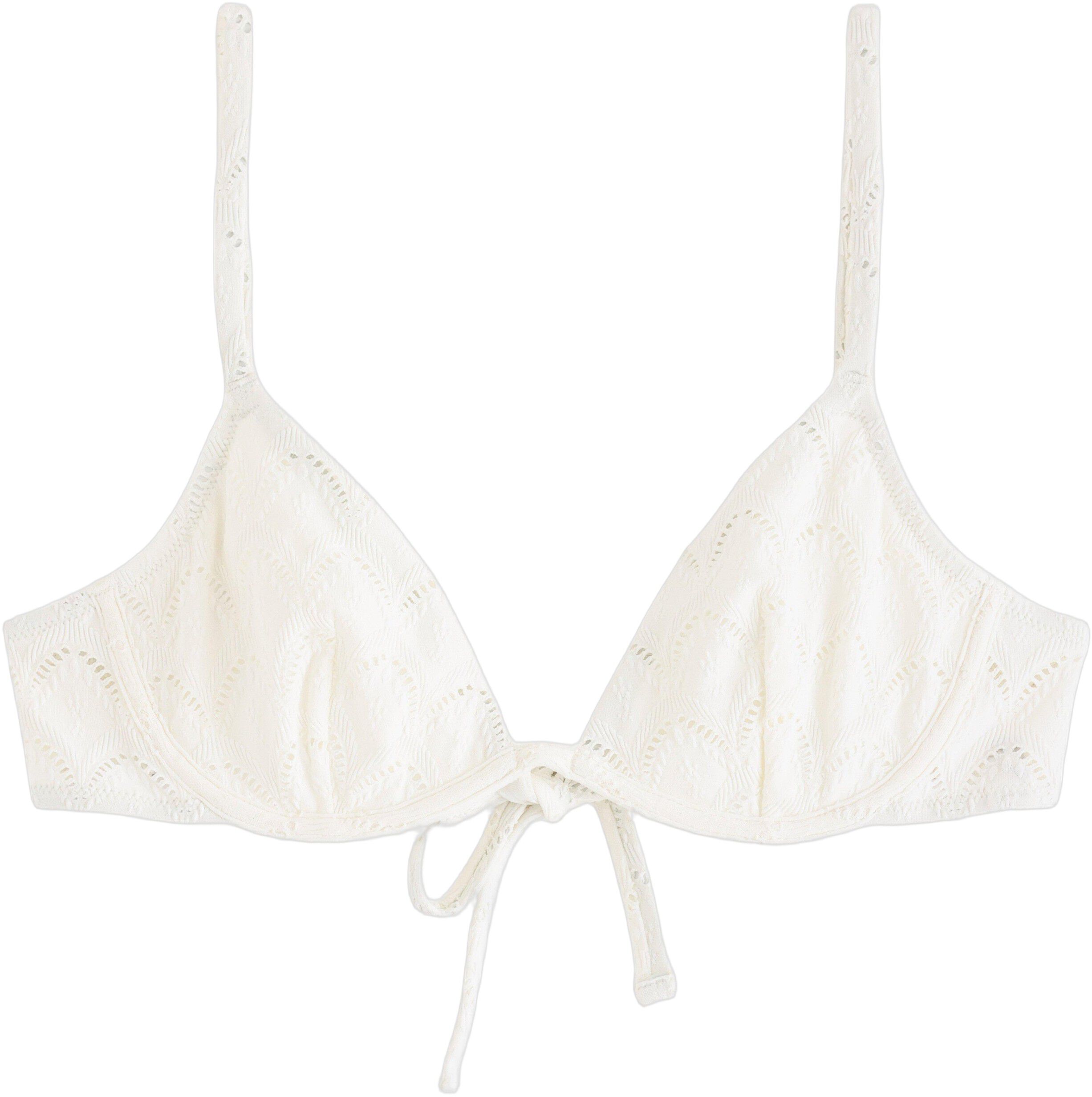 Uvatteret bikini-bh med broderi