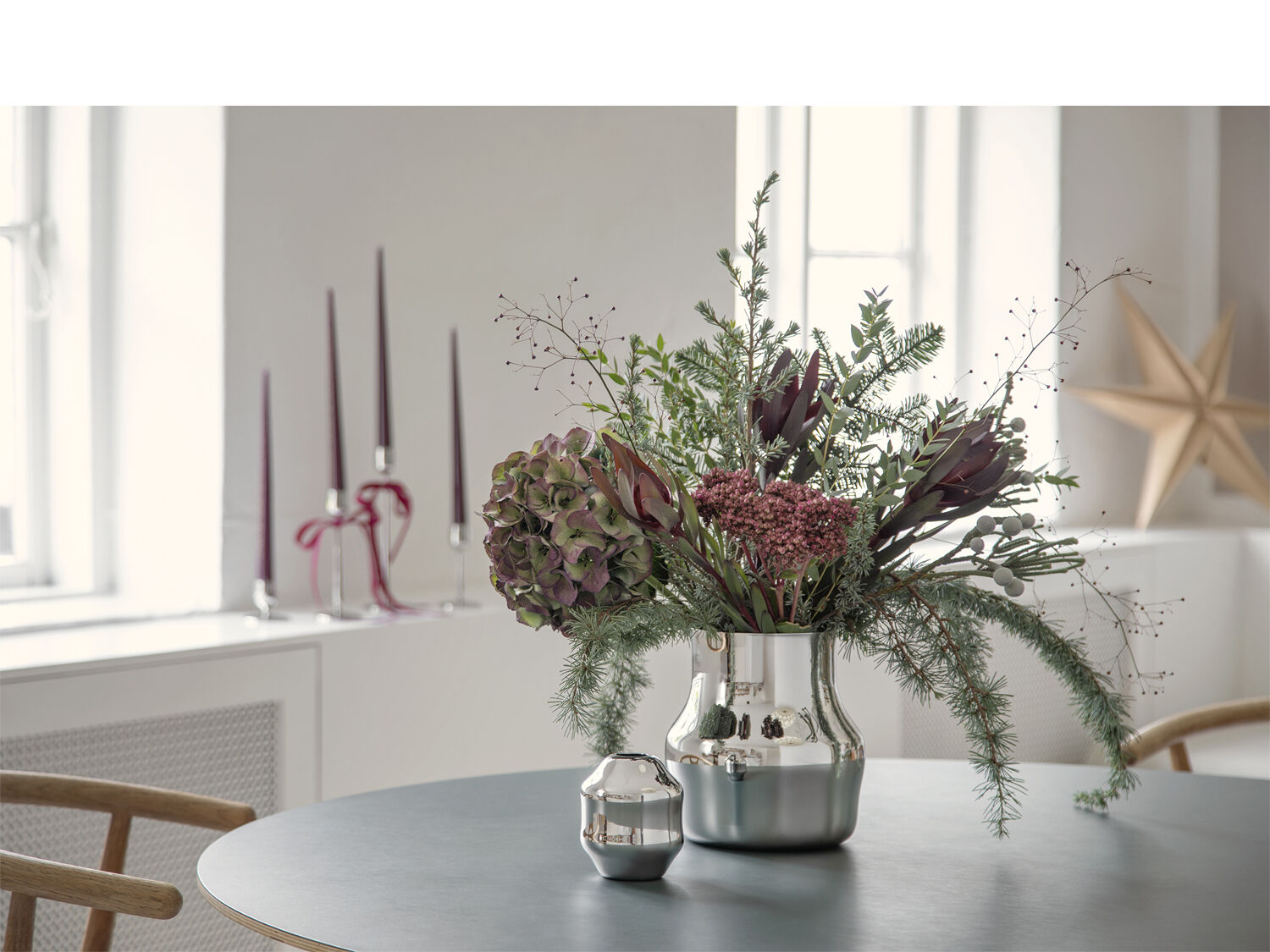 Vase Dorotea 9 x 10 cm Blankt st&aring;l