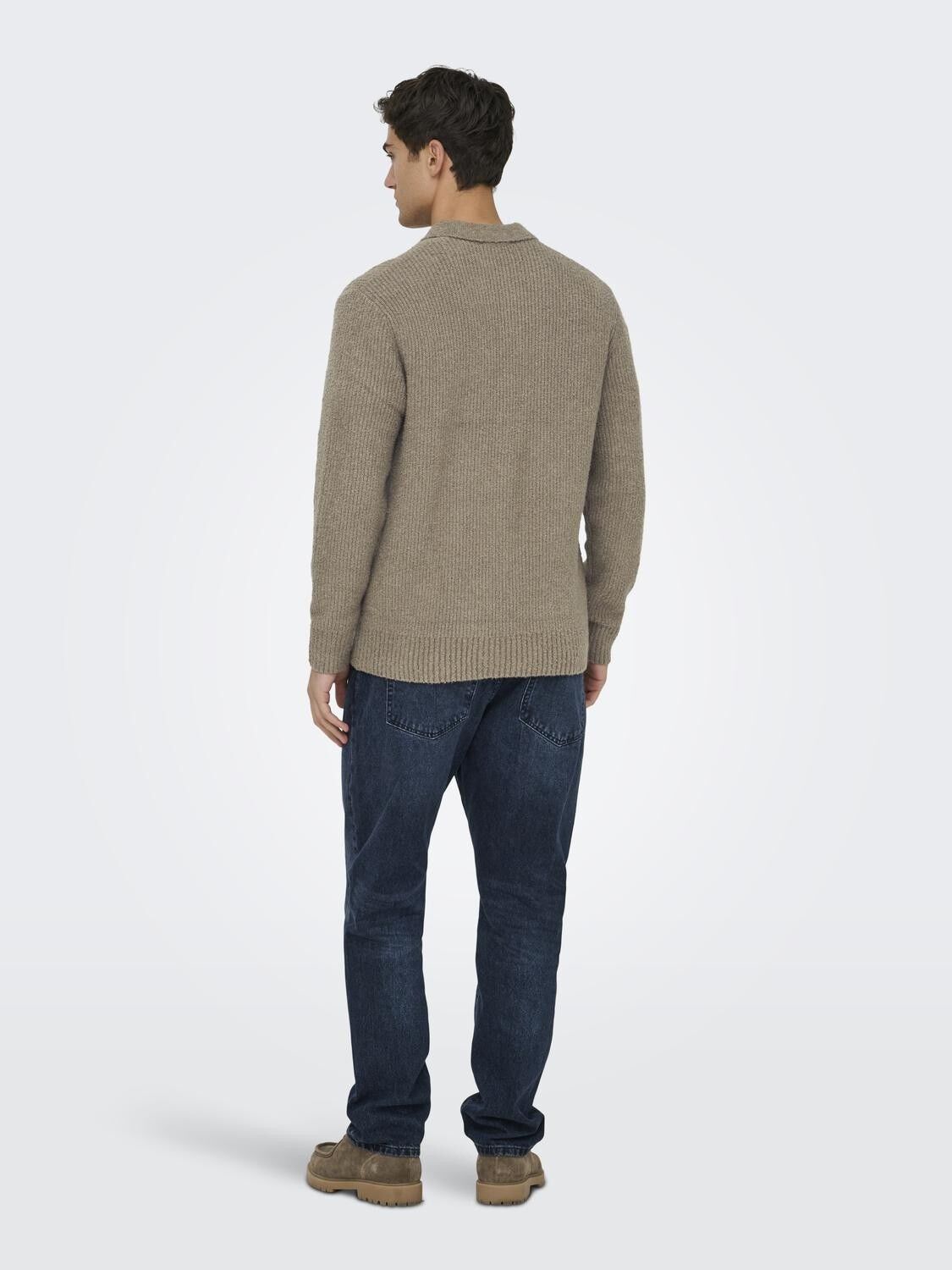 ONSDALE LIFE RLX LS POLO KNIT