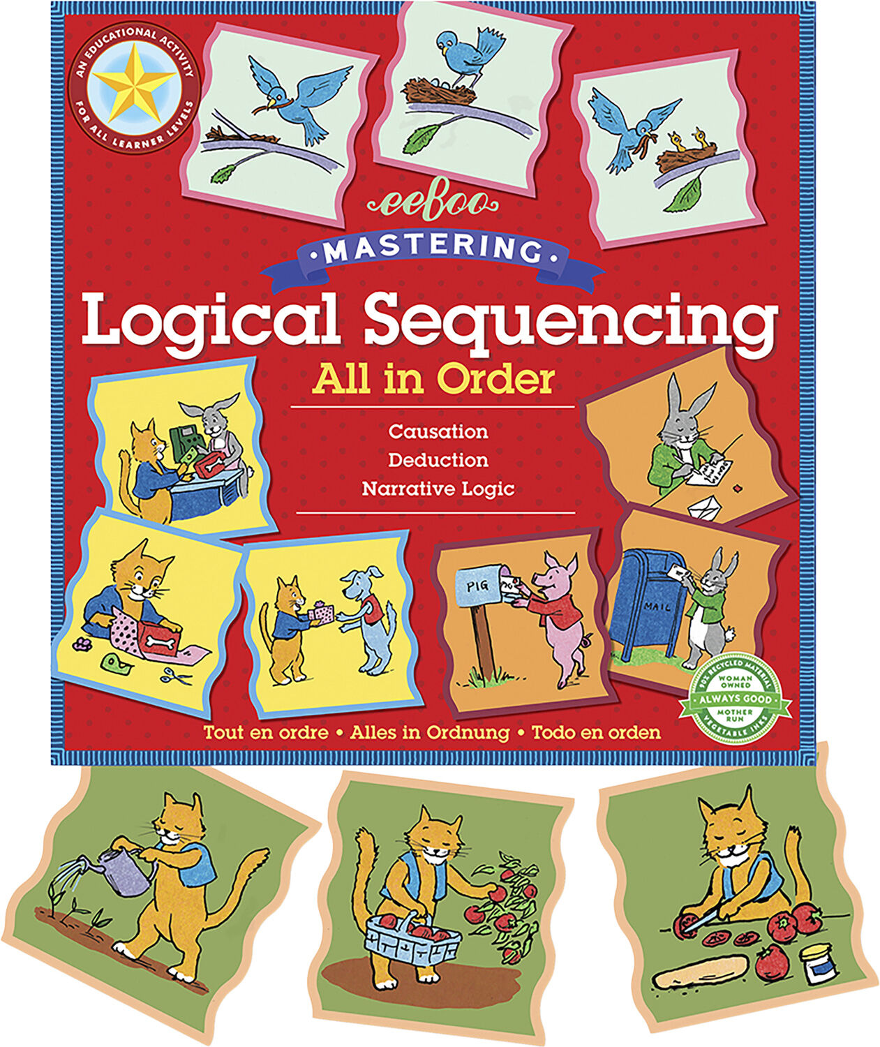 eeBoo - Leg & L&aelig;r puslespil - Logisk r&aelig;kkef&oslash;lge