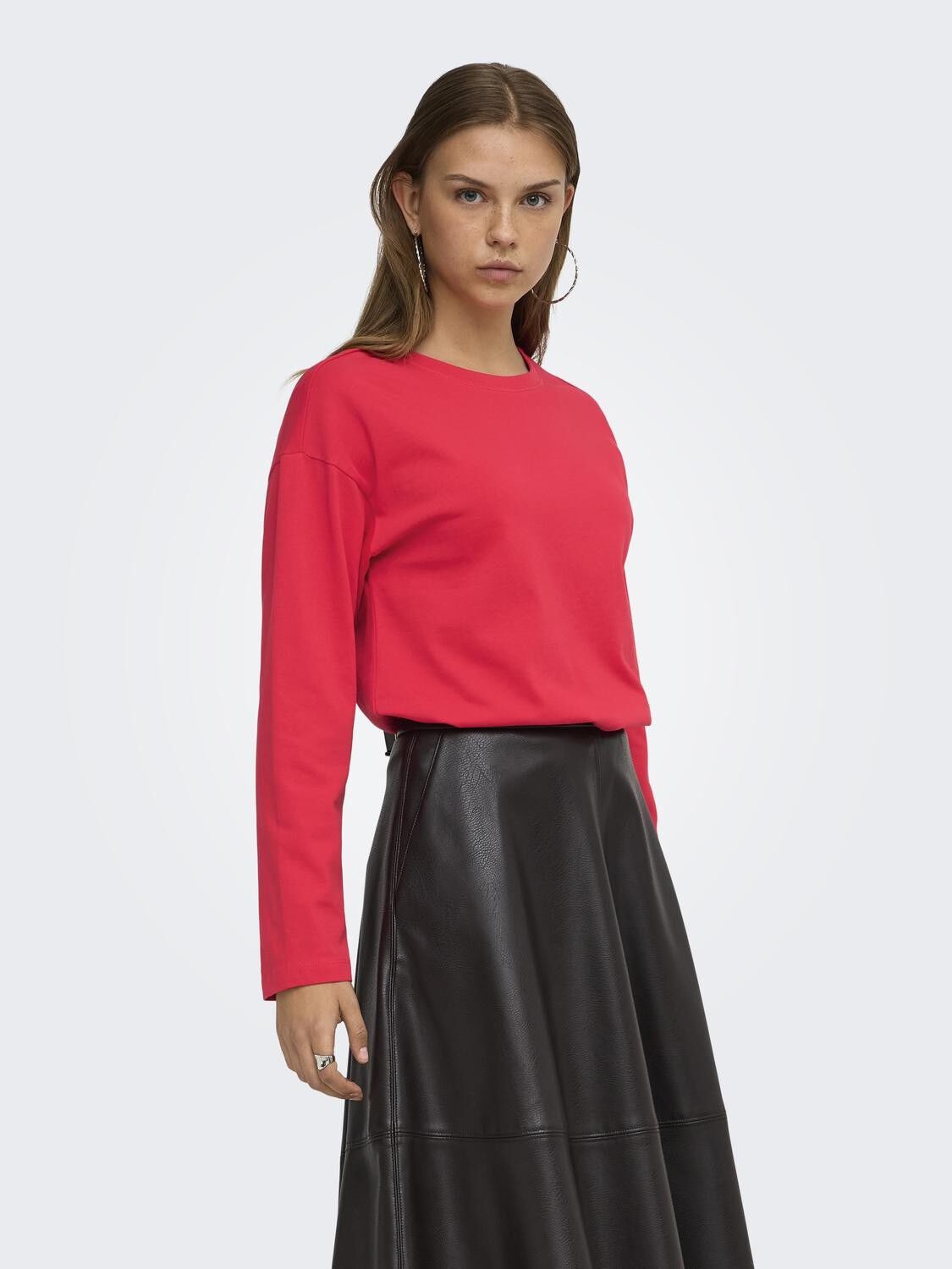 Onlnew Soph L/S O-Neck Solid Top Cs Jrs