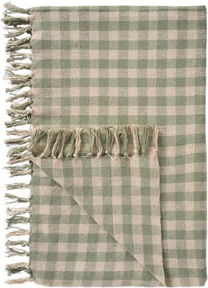 Plaid natur/st&oslash;vgr&oslash;nne tern