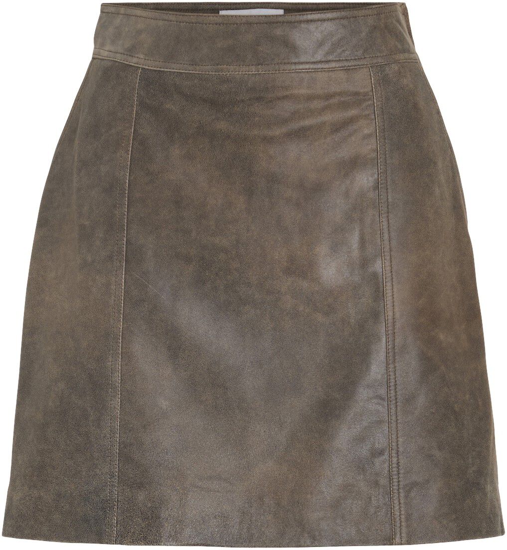 Rounila Hw Short Leather Skirt