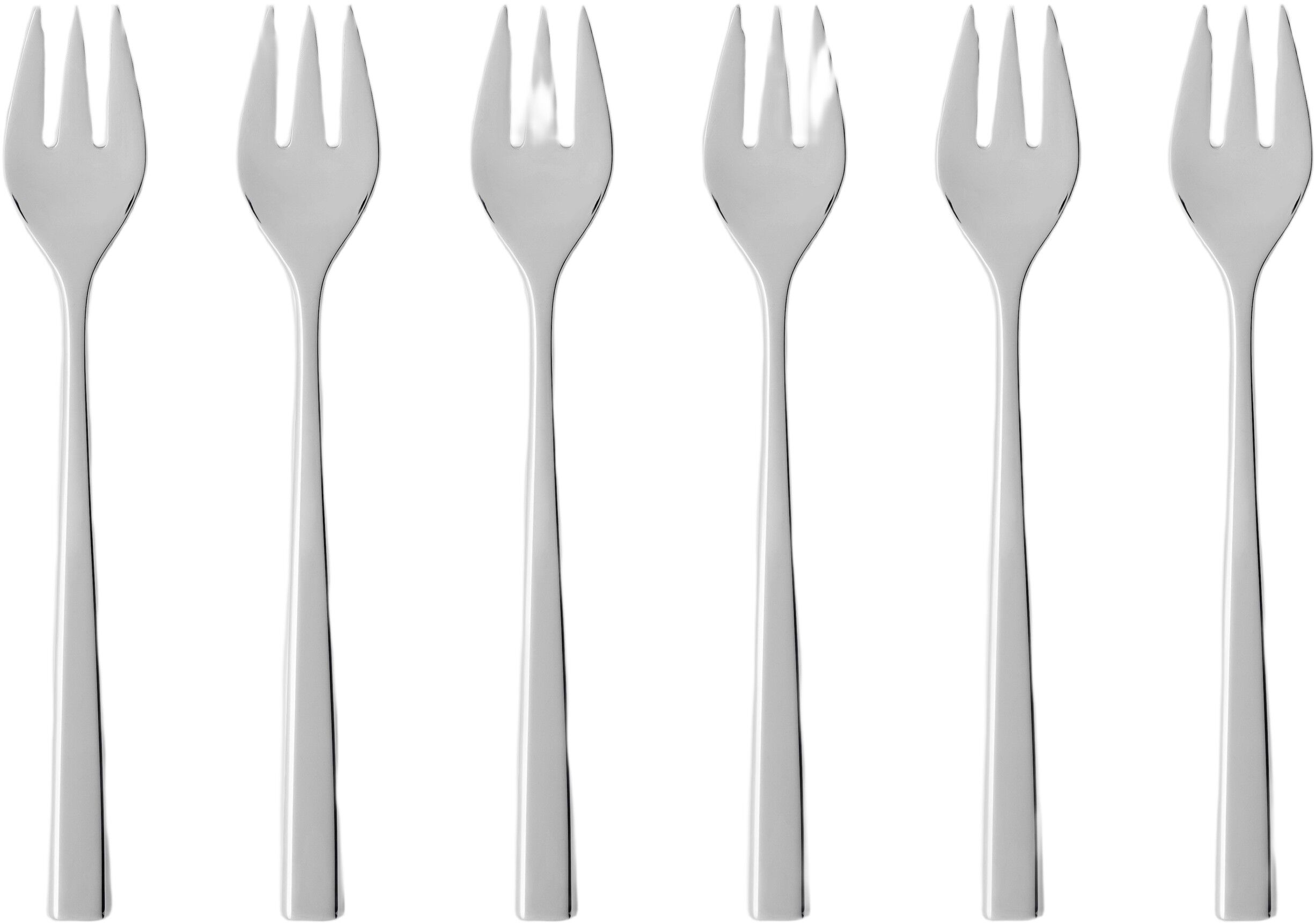 Kakegaffel Fuga 15,5 cm 6 stk. Matt/Blankt st&aring;l