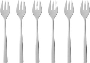 Kakegaffel Fuga 15,5 cm 6 stk. Matt/Blankt stål