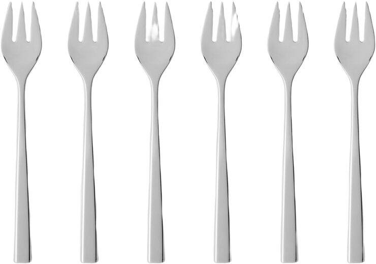 Kakegaffel Fuga 15,5 cm 6 stk. Matt/Blankt stål