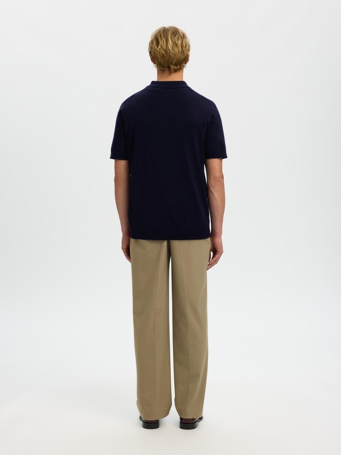 SLHTRAY SS KNIT HALF ZIP POLO NOOS