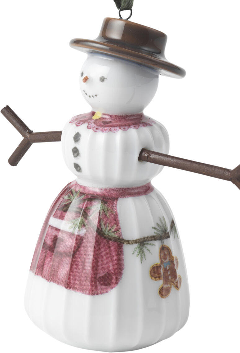 Hammersh&oslash;i Christmas Sn&oslash;kone hengende H9 hvit m. deko