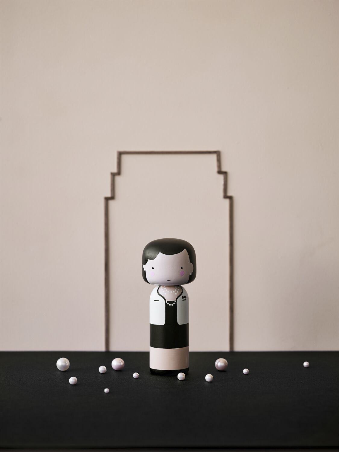 COCO h&aring;ndmalet Kokeshi