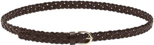 PCAVERY LEATHER BRAIDED SLIM BELT N