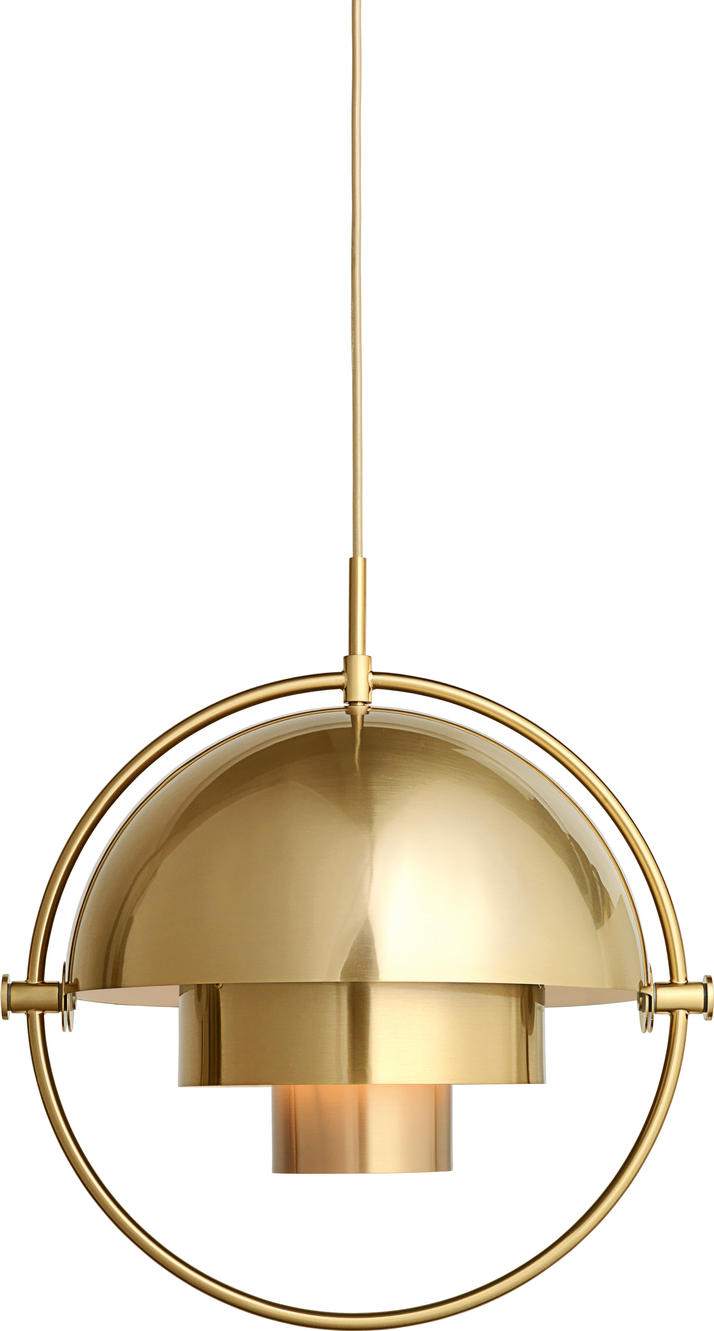 Multi-Lite Pendant (Base: Brass, Shade: Sea Grey Semi Matt)