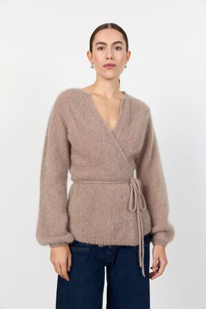 LR-NOREEN 7 Cardigan Lys brun