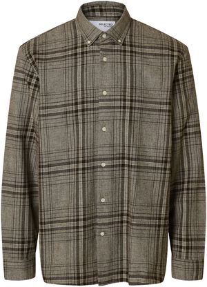 SLHREGNOAH MIX BDWN LS SHIRT CAMP