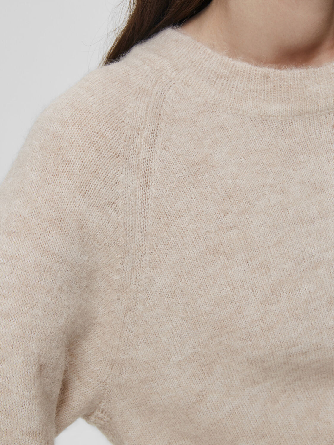 Slflulu Ls Knit O-Neck Noos