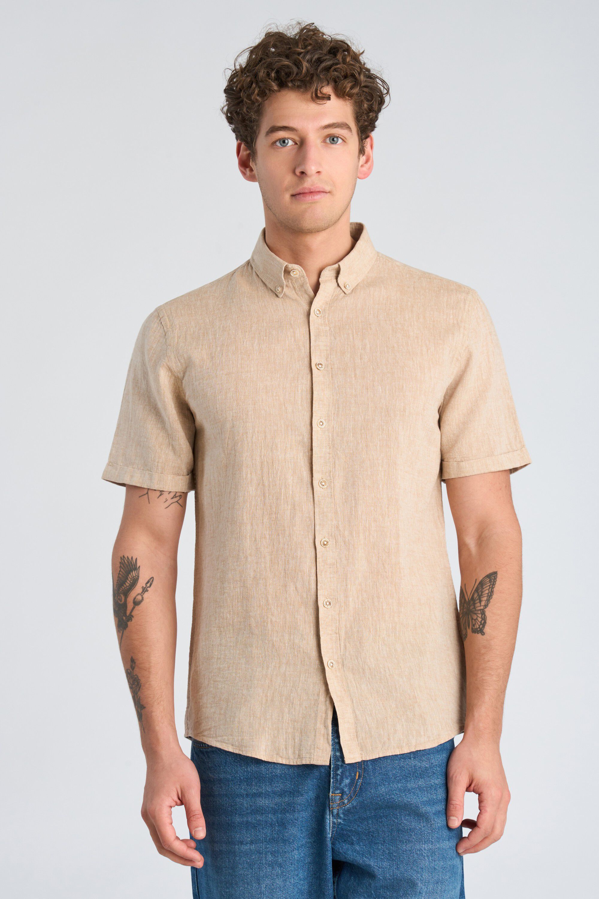 Cotton/linen shirt S/S