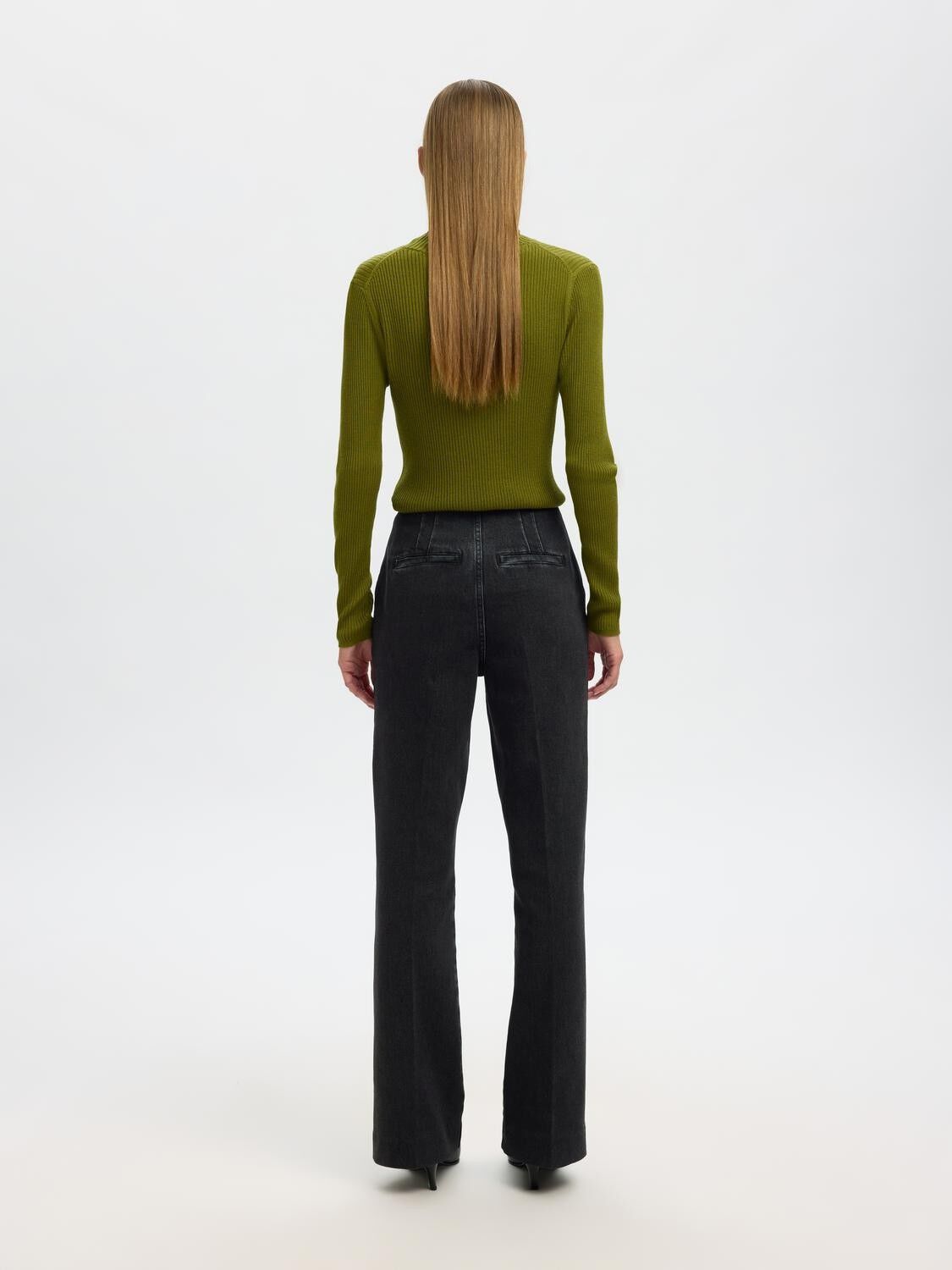 SLFJULIE-KORI HW FLARED JEANS EX