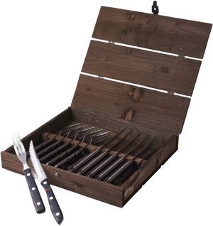 Biffbestikk/grillbestikk Old Farmer Classic 12 deler Tre/Stå