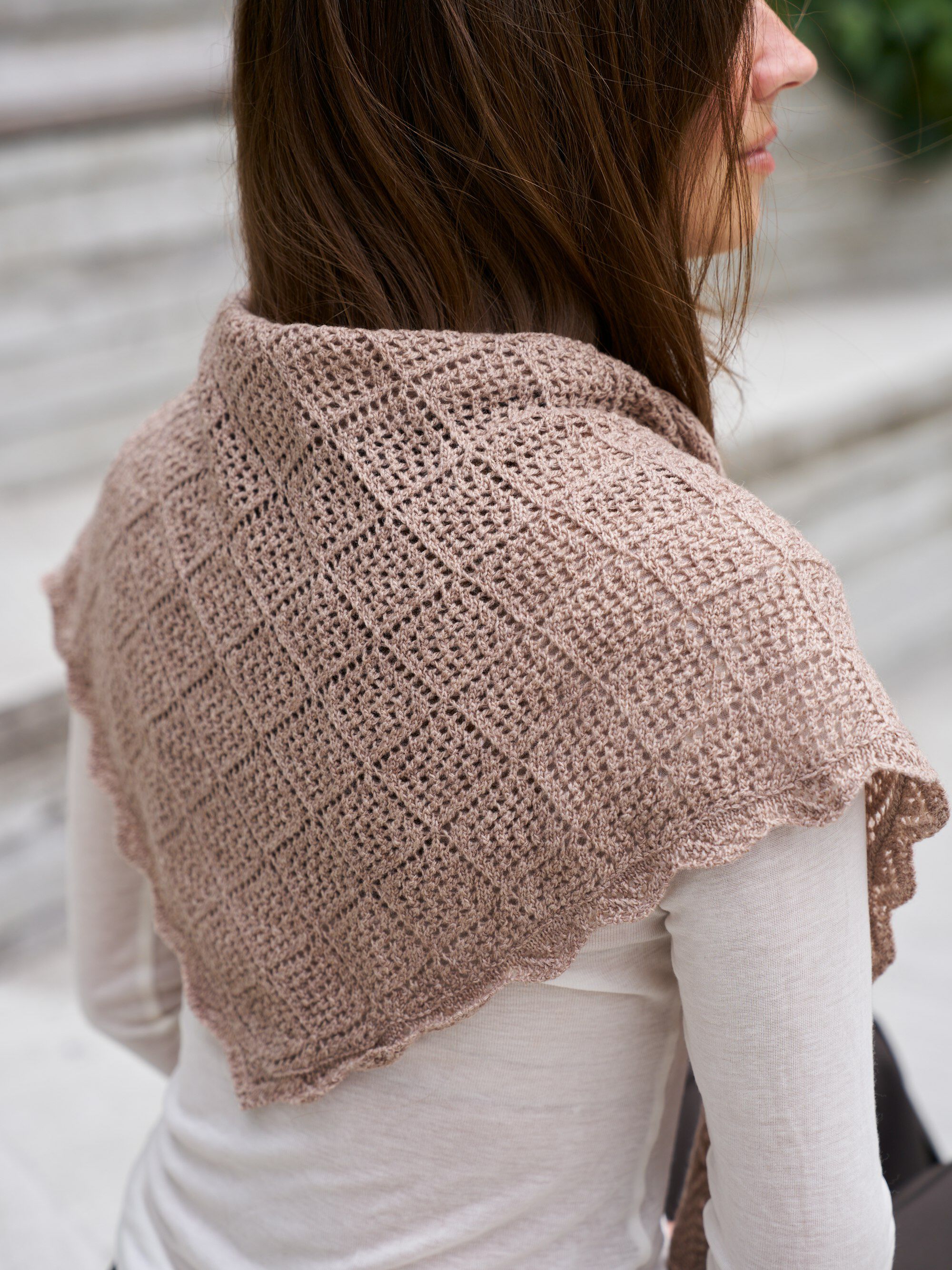 Misty Medium Pointelle Scarf