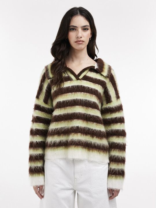Tskaren Ls V-Neck Knit Polo