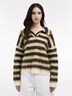 Tskaren Ls V-Neck Knit Polo