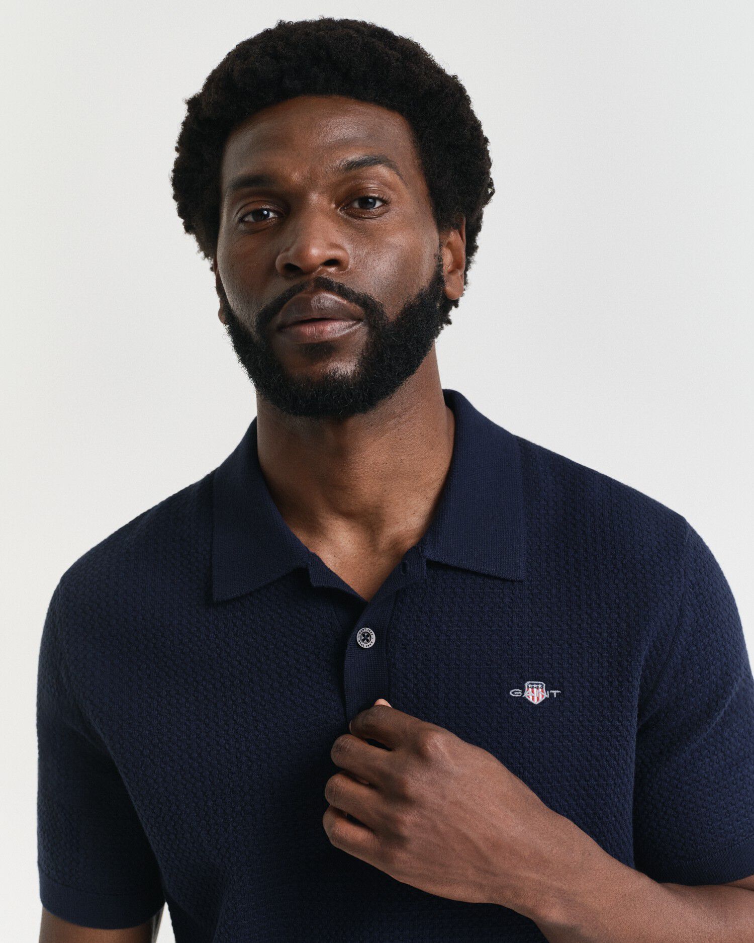 TEXTURED COTTON SS POLO