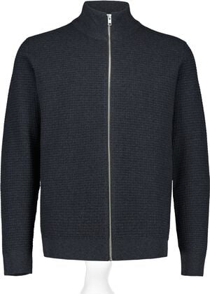 Knitted zip cardigan