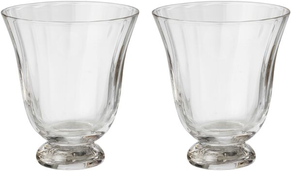 Water Glass Trellis Clear S/2pcs