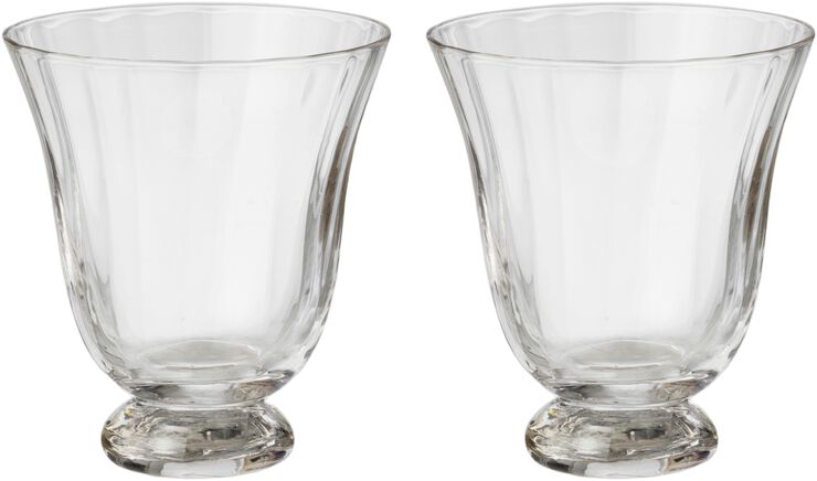 Water Glass Trellis Clear S/2pcs