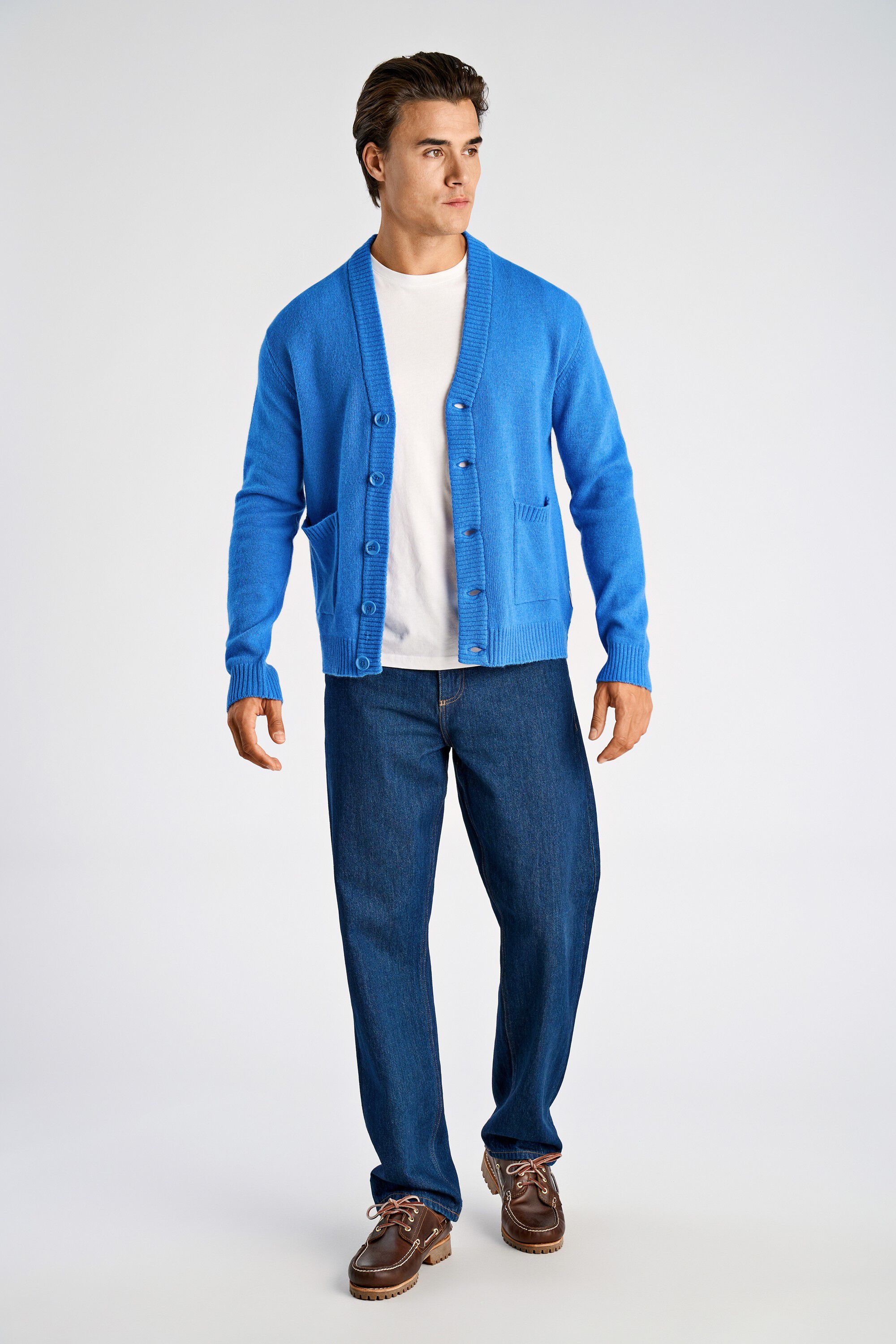 Lambswool button cardigan