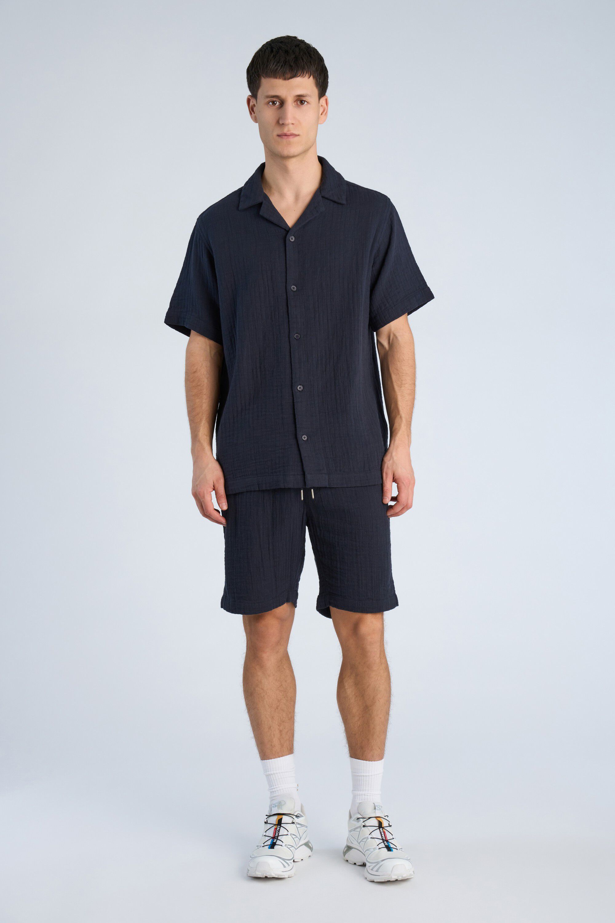 Cotton muslin resort shirt S/S