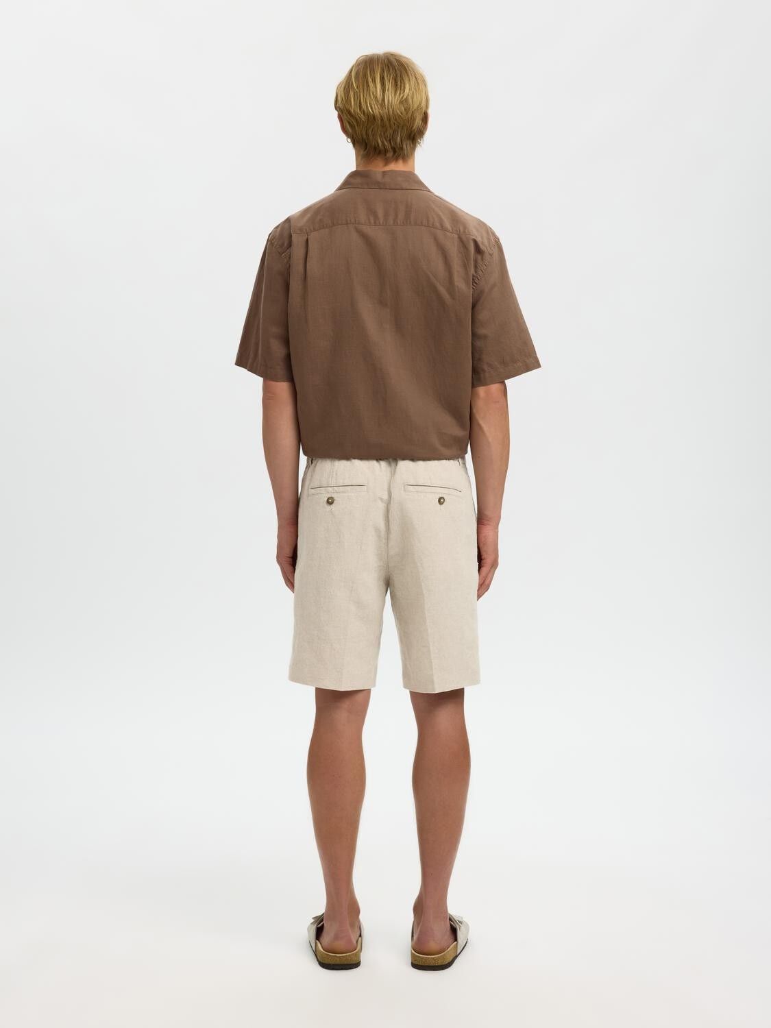 Slmregular-Leroy Linen Bld Shorts Noos
