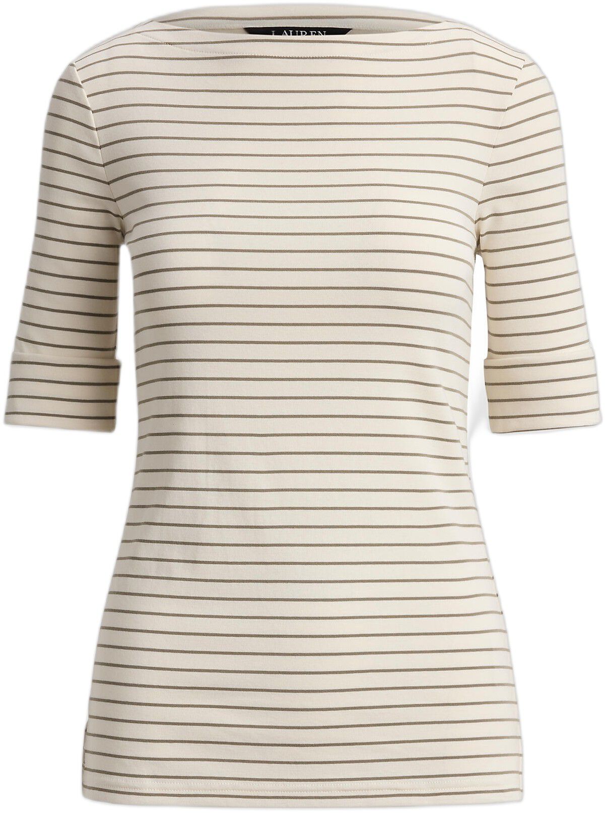 REFINED STR 1X1 RIB-KNT-T-SHIRT
