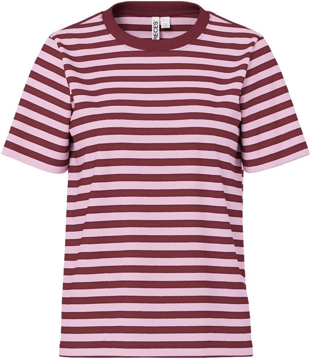 PCRIA SS TEE MULTICOL STRIPES NOOS