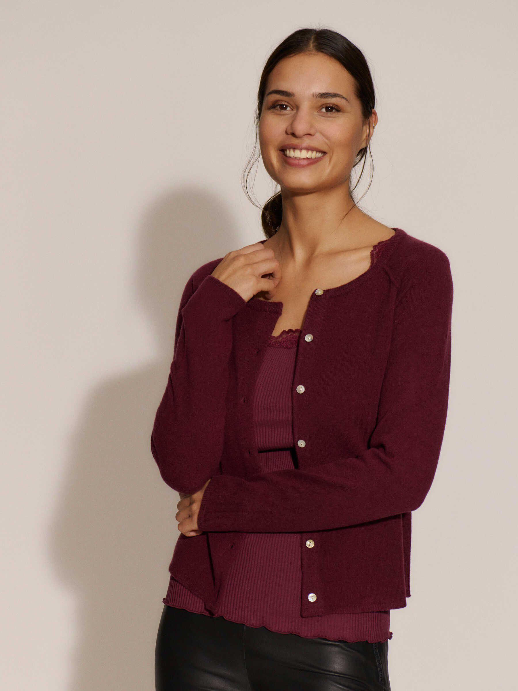 RWLaica Cashmere LS O-neck Raglan Cardigan
