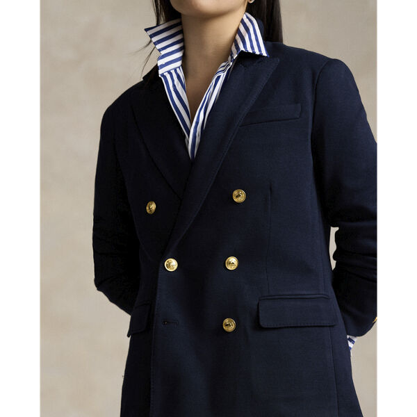 Knit Double-Breasted Blazer