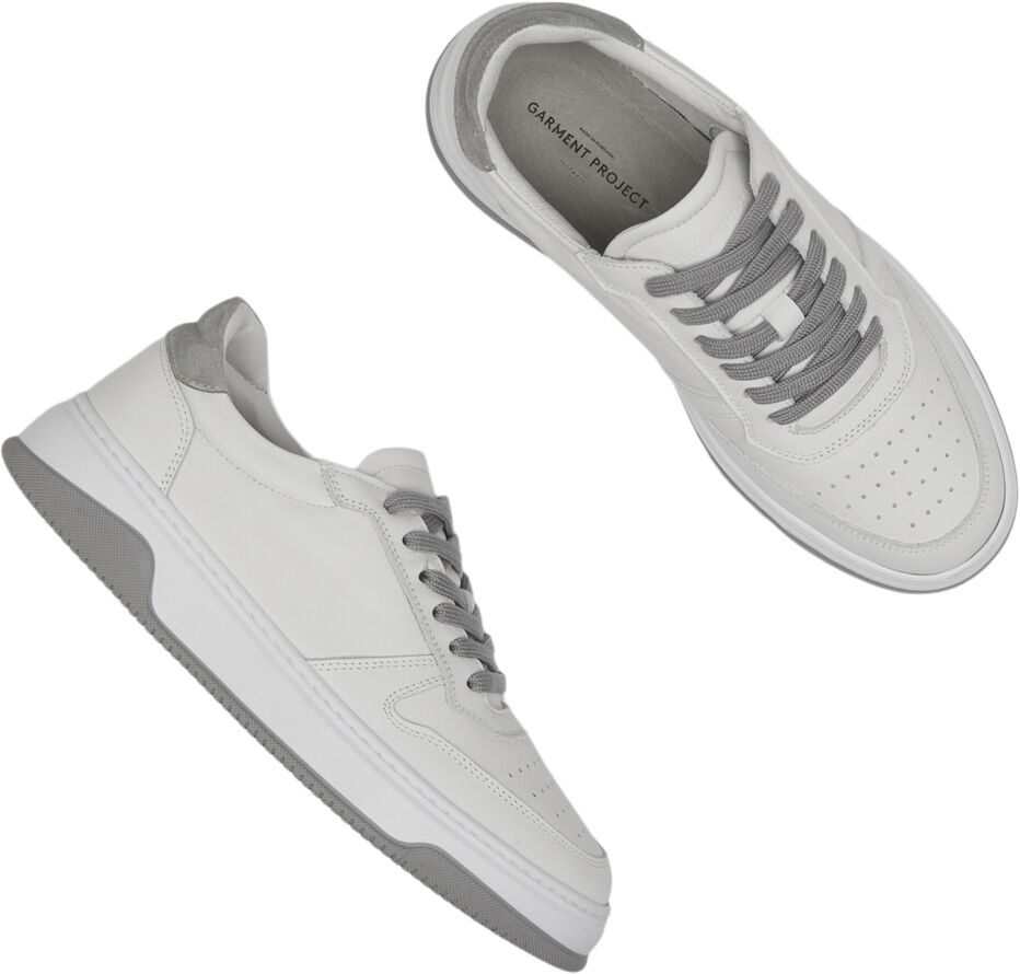 Ace - White / Light Grey Leather