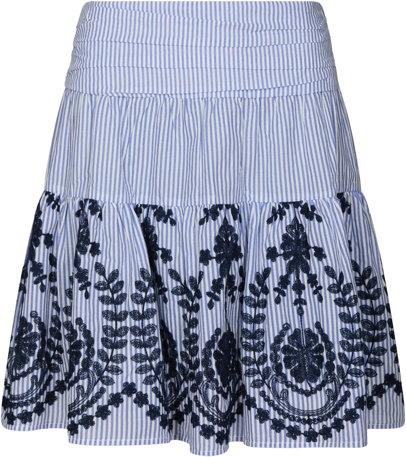 Tarrow Stripe Embroidery Skirt