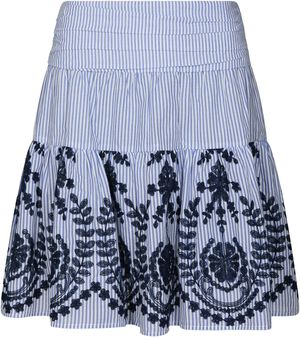 Tarrow Stripe Embroidery Skirt